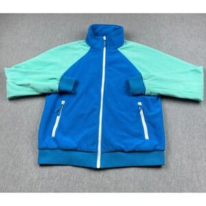 Chubbies‎ Jacket Mens Medium Blue Green Full Zip Colorblock Fleece Outdoors